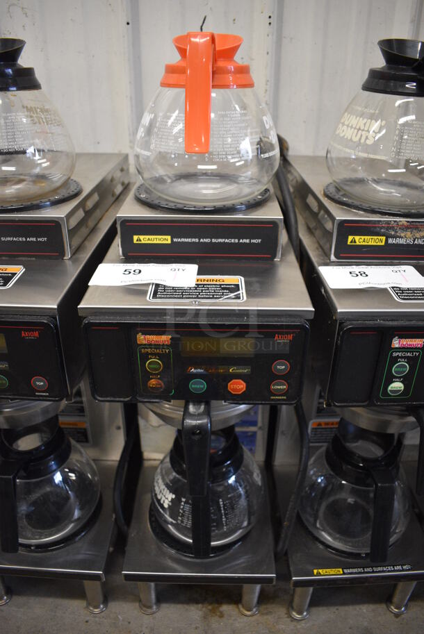 WOW! Bunn Model AXIOM-35-2 Stainless Steel Commercial Countertop 2 Burner Coffee Machine w/ Metal Brew Basket and 2 Coffee Pots. 120/208-240 Volts, 1 Phase. 8x18.5x23 - Image 1 of 5