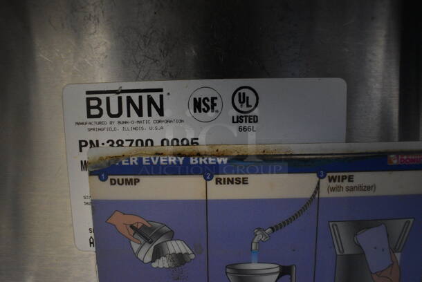 WOW! Bunn Model AXIOM-35-2 Stainless Steel Commercial Countertop 2 Burner Coffee Machine w/ Metal Brew Basket and 2 Coffee Pots. 120/208-240 Volts, 1 Phase. 8x18.5x23 - Image 5 of 5