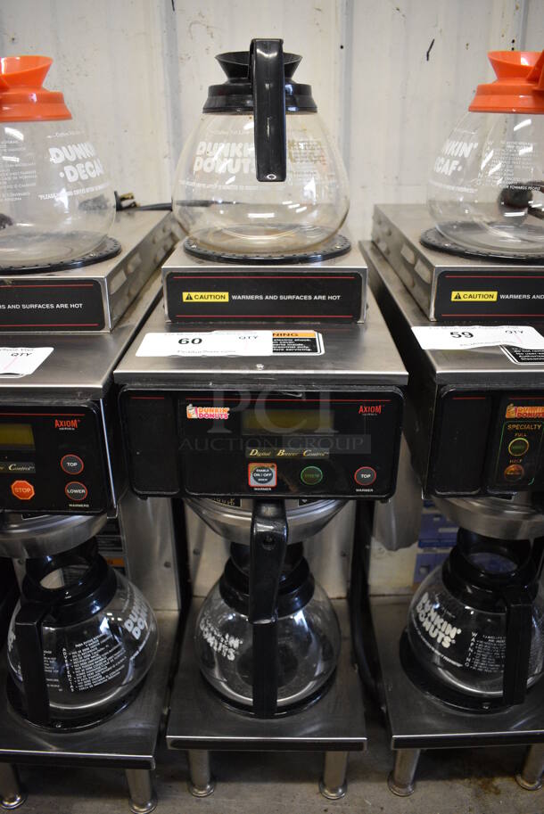 WOW! 2012 Bunn Model AXIOM-35-2 Stainless Steel Commercial Countertop 2 Burner Coffee Machine w/ Metal Brew Basket and 2 Coffee Pots. 120/208-240 Volts, 1 Phase. 8x18.5x23 - Image 1 of 5