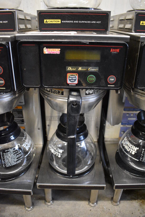 WOW! 2012 Bunn Model AXIOM-35-2 Stainless Steel Commercial Countertop 2 Burner Coffee Machine w/ Metal Brew Basket and 2 Coffee Pots. 120/208-240 Volts, 1 Phase. 8x18.5x23 - Image 4 of 5