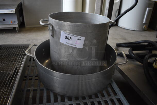 2 Various Metal Stock Pots. 15x12x11, 20x16x5. 2 Times Your Bid! - Image 2 of 3