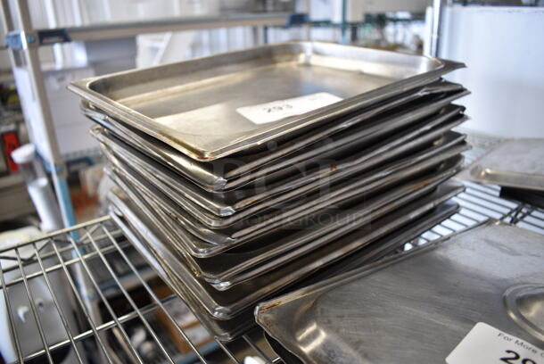 13 Stainless Steel Half Size Drop In Bins. 1/2x1. 13 Times Your Bid! - Image 2 of 2