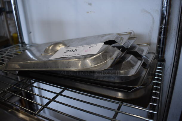 6 Stainless Steel 1/6 Size Drop In Bin Lids. 6 Times Your Bid!