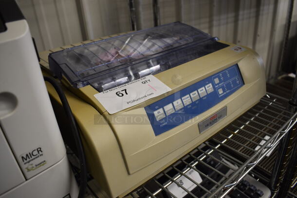 OKI Microline 420 Countertop 9 Pin Printer. 17x16x6 - Image 2 of 5