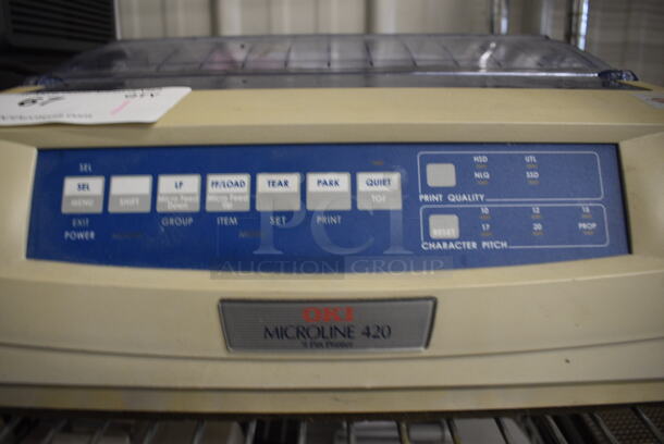 OKI Microline 420 Countertop 9 Pin Printer. 17x16x6 - Image 4 of 5