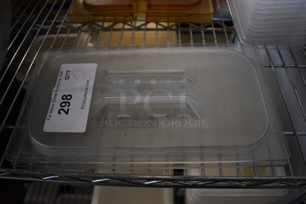 2 Clear Poly 1/3 Size Drop In Bin Lids. 2 Times Your Bid! - Image 1 of 2