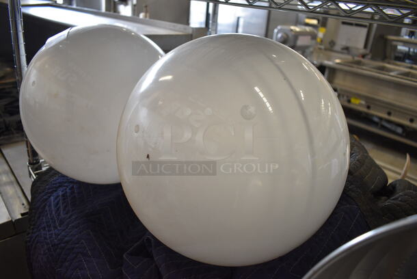 2 White Light Fixtures. 13x13x42. 2 Times Your Bid!