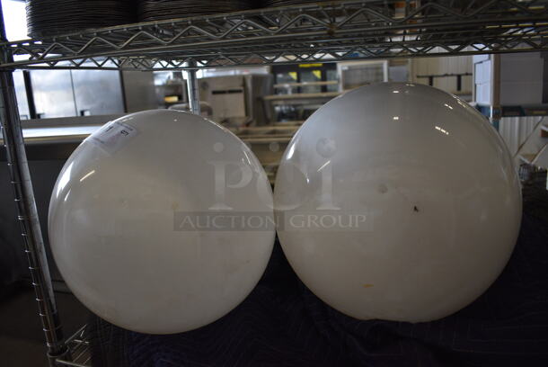 2 White Light Fixtures. 13x13x42. 2 Times Your Bid! - Image 2 of 3