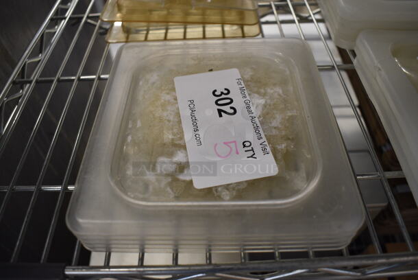 5 Clear Poly 1/6 Size Drop In Bin Lids. 5 Times Your Bid! - Image 1 of 2