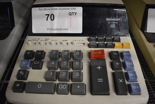 Sharp Model EL-1197PIII Printing Calculator. 9x13x3 - Image 4 of 4