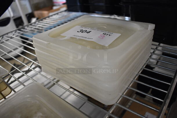 8  Poly 1/6 Size Drop In Bin Lids. 8 Times Your Bid! - Image 2 of 2