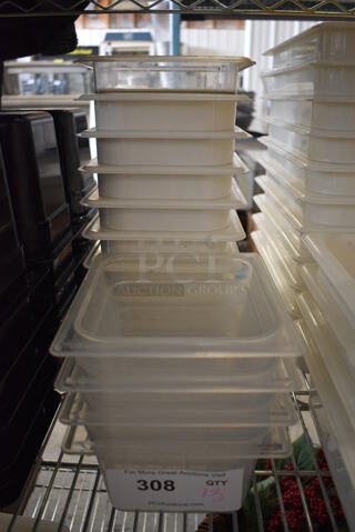 13 Clear Poly 1/6 Size Drop In Bins. 1/6x4. 13 Times Your Bid!