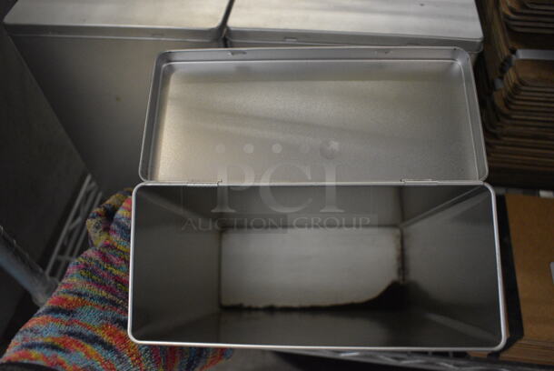 5 Metal Bins w/ Hinge Lid. 7.5x3.5x10.5. 5 Times Your Bid! - Image 3 of 3