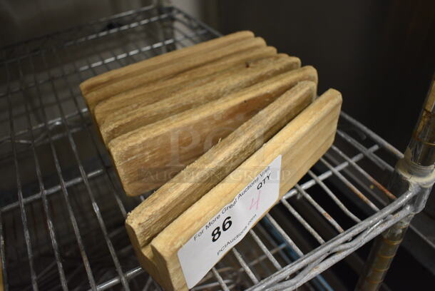 4 Wooden Holders. 8x1.5x2.5. 4 Times Your Bid! - Image 2 of 3