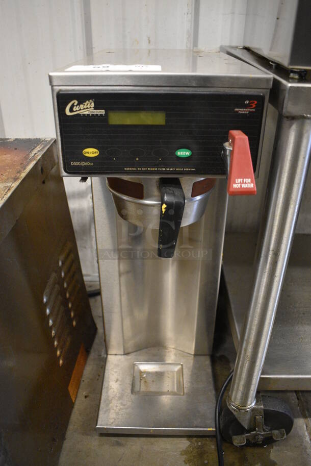 NICE! Curtis Stainless Steel Commercial Countertop Coffee Machine w/ Hot Water Dispenser and Metal Brew Basket. 9x19x25