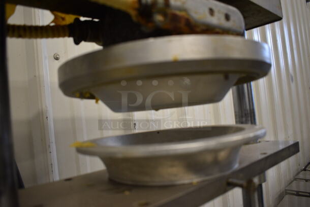 NICE! Comtec Model 1100 Stainless Steel Commercial Countertop Pie Tart Base Crust Press Machine on Stainless Steel Stand. 120 Volts, 1 Phase. 24x20x51. Tested and Working! - Image 4 of 8