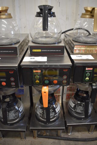 WOW! Bunn Model AXIOM-35-2 Stainless Steel Commercial Countertop 2 Burner Coffee Machine w/ Metal Brew Basket and 2 Coffee Pots. 120/208-240 Volts, 1 Phase. 8x18.5x23