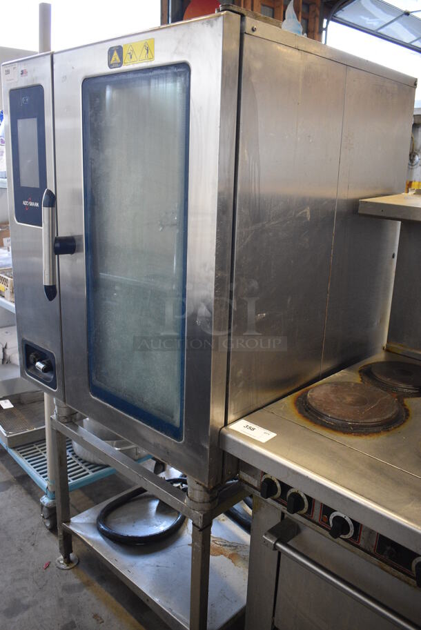 GORGEOUS! 2015 Alto Shaam Model CTP10-10E Stainless Steel Commercial Electric Powered Combitherm Convection Oven on Stainless Steel Equipment Stand. 208-240 Volts, 3 Phase. 35x37x71 - Image 5 of 8