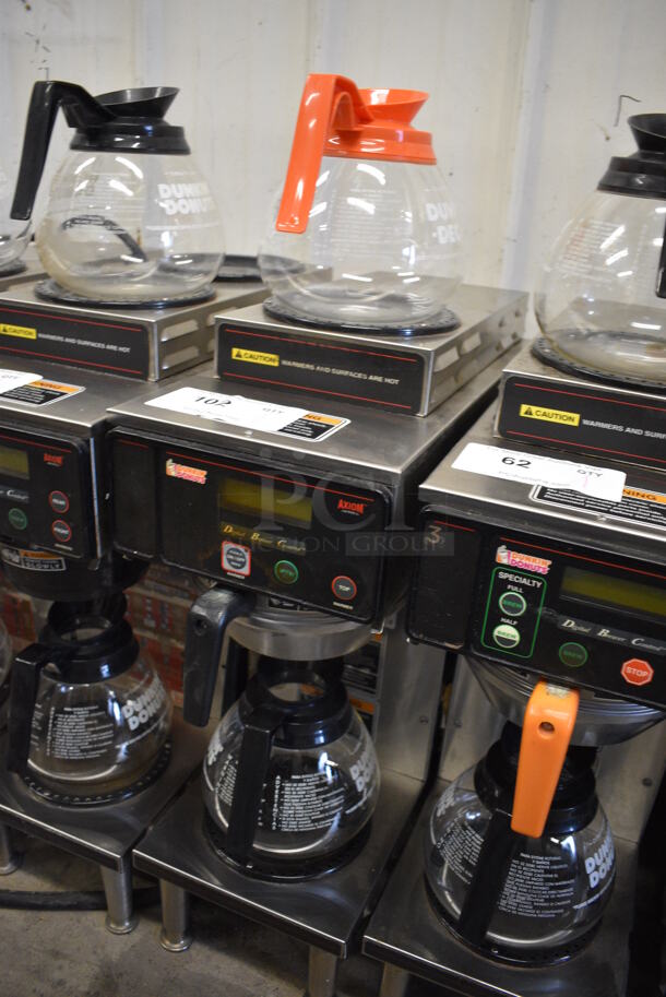 WOW! 2012 Bunn Model AXIOM-35-2 Stainless Steel Commercial Countertop 2 Burner Coffee Machine w/ Metal Brew Basket and 2 Coffee Pots. 120/208-240 Volts, 1 Phase. 8x18.5x23 - Image 2 of 6
