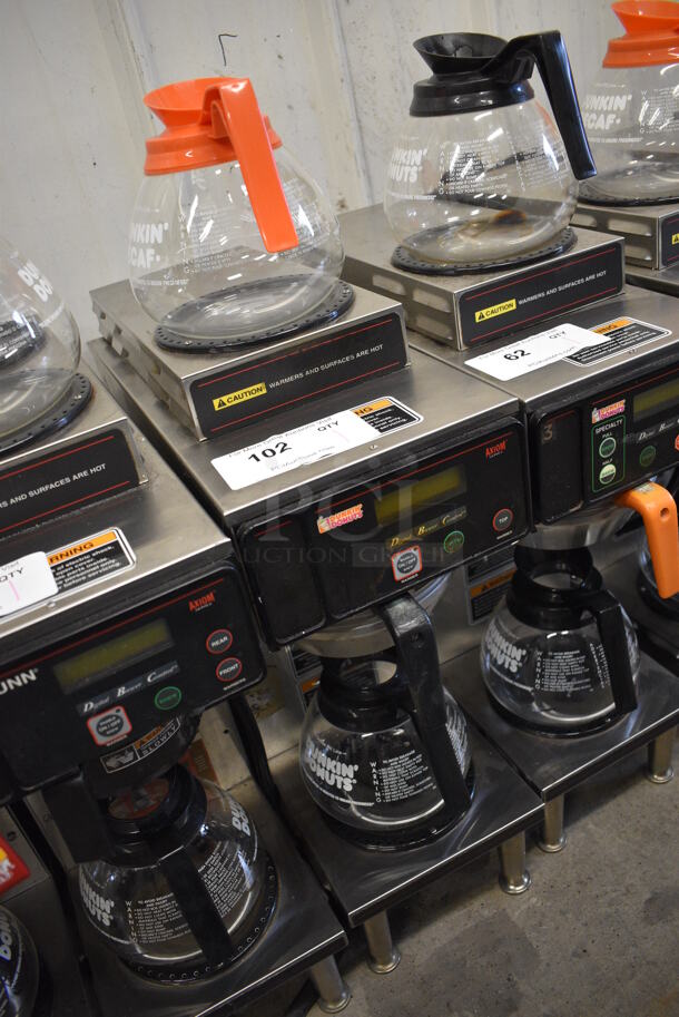 WOW! 2012 Bunn Model AXIOM-35-2 Stainless Steel Commercial Countertop 2 Burner Coffee Machine w/ Metal Brew Basket and 2 Coffee Pots. 120/208-240 Volts, 1 Phase. 8x18.5x23 - Image 3 of 6