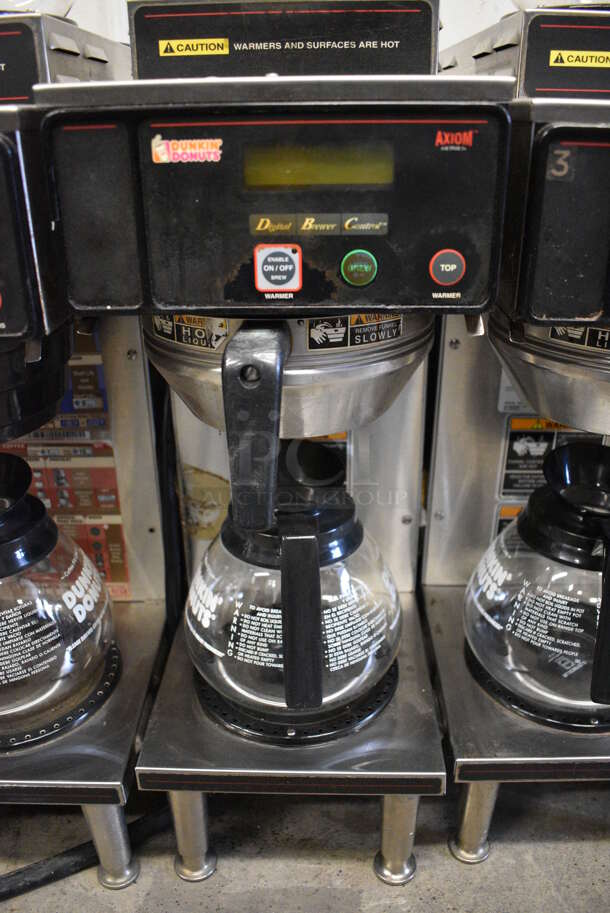 WOW! 2012 Bunn Model AXIOM-35-2 Stainless Steel Commercial Countertop 2 Burner Coffee Machine w/ Metal Brew Basket and 2 Coffee Pots. 120/208-240 Volts, 1 Phase. 8x18.5x23 - Image 4 of 6