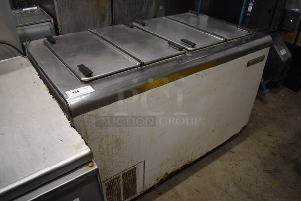 GREAT! Kelvinator Stainless Steel Commercial Floor Style Ice Cream Dipping Cabinet on Commercial Casters. 54x31x39. Tested and Powers On But Does Not Get Cold - Image 2 of 7