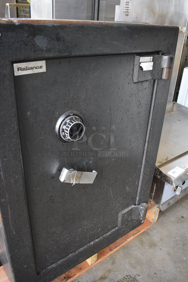 Reliance Black Metal Single Compartment Safe. Comes w/ Combination. 26x31x35.5 - Image 2 of 6