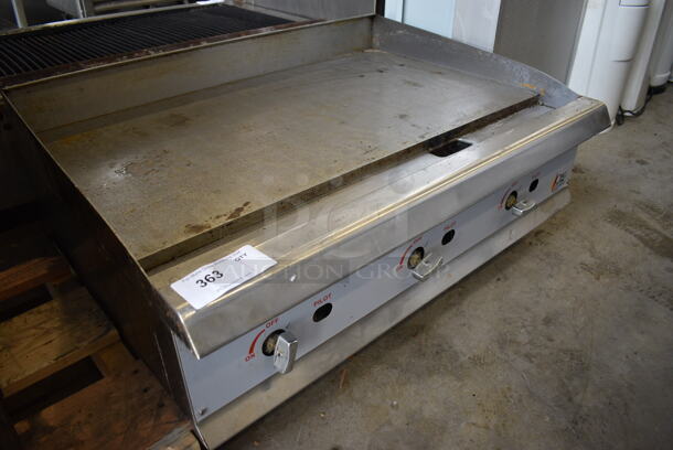 NICE! Cooking Performance Group Stainless Steel Commercial Countertop Gas Powered Flat Top Griddle. 36x30x16 - Image 4 of 5
