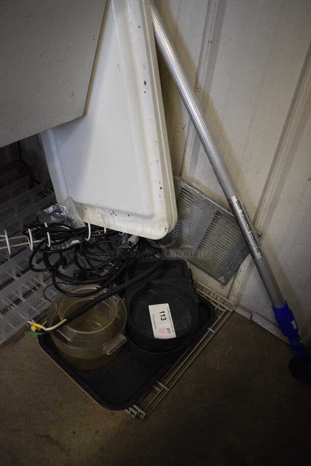 ALL ONE MONEY! Lot of Various Items Including Poly Lids, Poly Containers and Wires! - Image 3 of 4