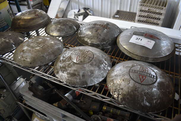 8 Various Metal Hubcap Parts Including 2 Dodge, 1 Studebaker, 3 Oldsmobile. Includes 10x10x3. 8 Times Your Bid! - Image 1 of 4