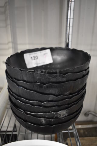 9 Black Poly Bowls. 9x9x3.5. 9 Times Your Bid!