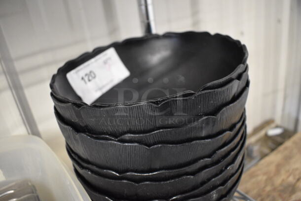 9 Black Poly Bowls. 9x9x3.5. 9 Times Your Bid! - Image 2 of 3