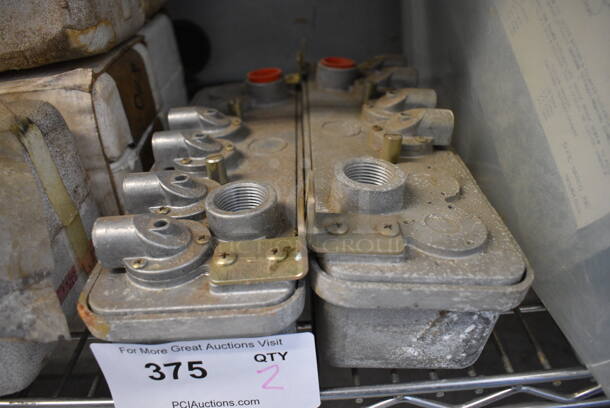 2 American Air Filter Gray Metal Pieces. 12.5x4x4. 2 Times Your Bid! - Image 2 of 5