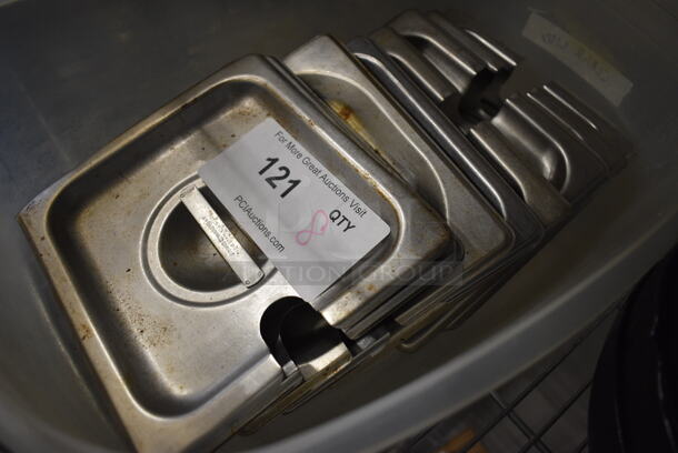 8 Stainless Steel 1/6 Size Drop In Bin Lids. 8 Times Your Bid! - Image 2 of 2