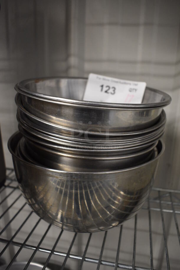 17 Various Metal Bowls. Includes 7.5x7.5x3. 17 Times Your Bid! - Image 1 of 2