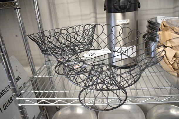 2 Metal Wire Stands. 12.5x12.5x8. 2 Times Your Bid! - Image 2 of 2
