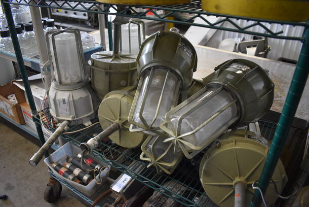 8 Benjamin Vapolet Metal Light Fixtures. 10x10x17. 8 LM-404 - Image 1 of 5
