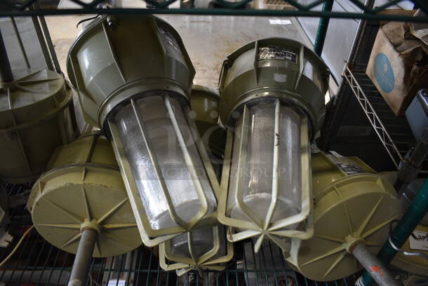 8 Benjamin Vapolet Metal Light Fixtures. 10x10x17. 8 LM-404 - Image 3 of 5
