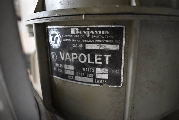 8 Benjamin Vapolet Metal Light Fixtures. 10x10x17. 8 LM-404 - Image 5 of 5