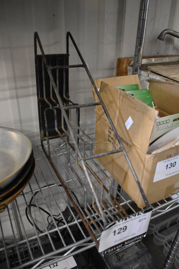 Black Metal Countertop Rack. 3.5x15.5x13 - Image 2 of 2