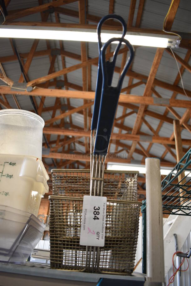 2 Metal Fry Baskets. 8x30x10. 2 LM-404 - Image 2 of 3