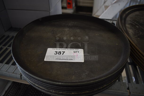 9 Round Serving Trays. 14x14x1. 9 Times Your Bid! - Image 1 of 2