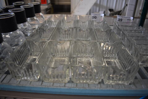 16 Glass Sugar Caddies. 4.5x2.5x2. 16 Times Your Bid!