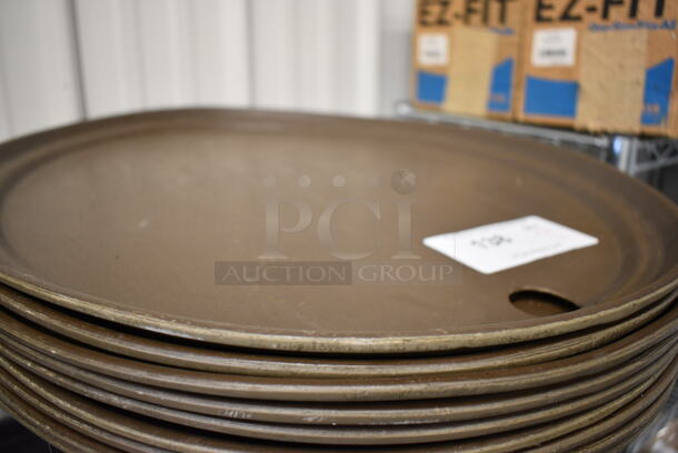 9 Brown Oval Serving Trays. 24x19.5x1. 9 Times Your Bid! - Image 2 of 3