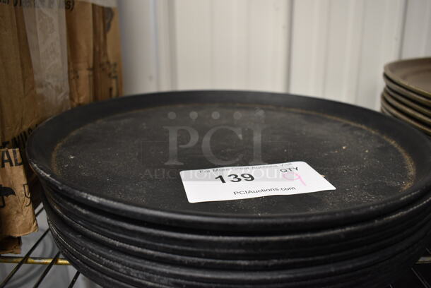 9 Black Round Serving Trays. 14x14x1. 9 Times Your Bid! - Image 2 of 3