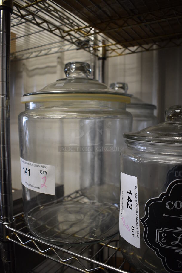 2 Glass Jars w/ Lids. 9x9x14. 2 Times Your Bid! - Image 3 of 3