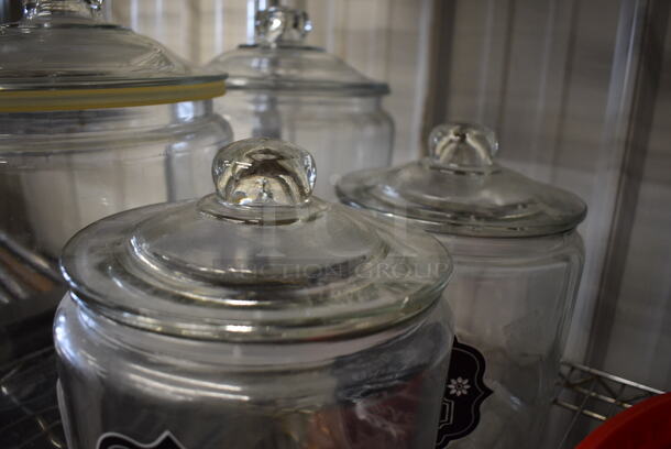 2 Glass Jars w/ Lids. 7x7x10. 2 Times Your Bid! - Image 2 of 3