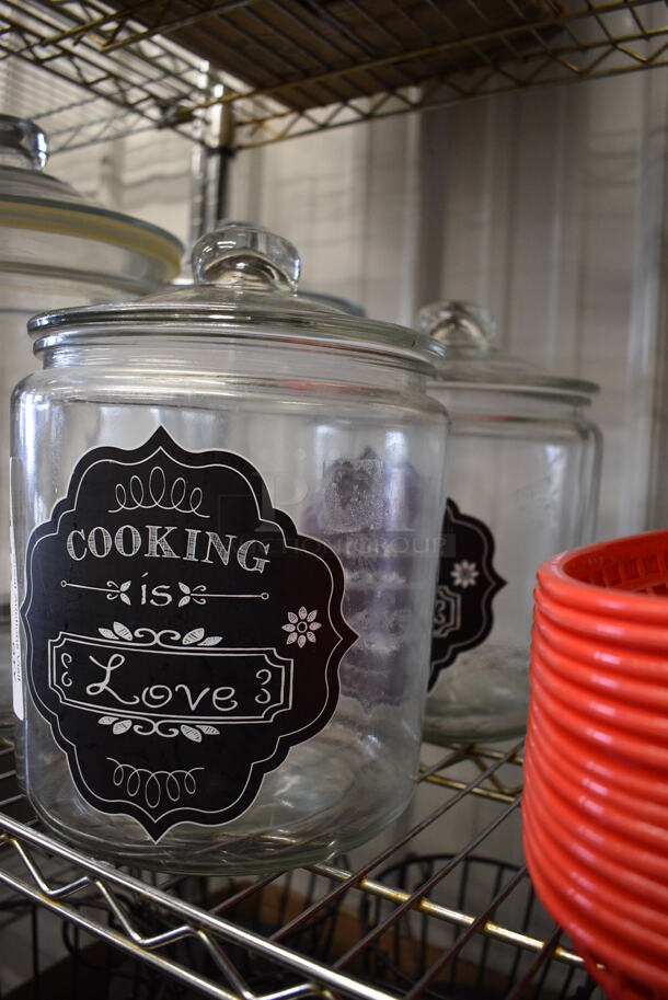 2 Glass Jars w/ Lids. 7x7x10. 2 Times Your Bid! - Image 3 of 3