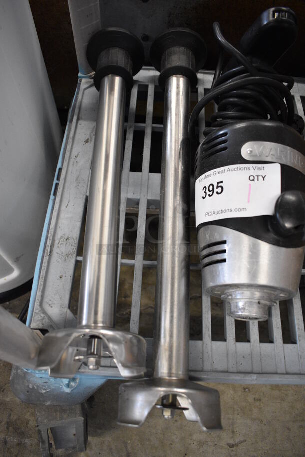Waring Metal Commercial Immersion Blender w/ 2 Blades. 30", 32". Tested and Working! - Image 2 of 3