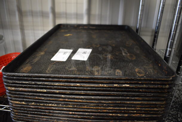 10 Metal Full Size Perforated Baking Pans. 18x26x1. 10 Times Your Bid! - Image 1 of 3